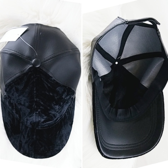 VELVET Faux Leather Cap - Picture 5 of 8